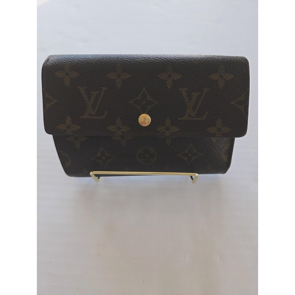 Louis Vuitton Monogram Port Tresor Etui Papier Wallet Upcycled MI1905